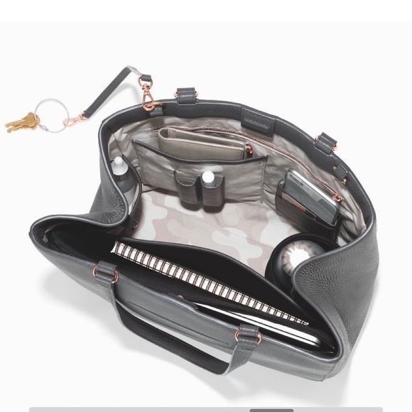 Dagne Dover Bags Dagne Dover Allyn Tote Graphite Leather Large